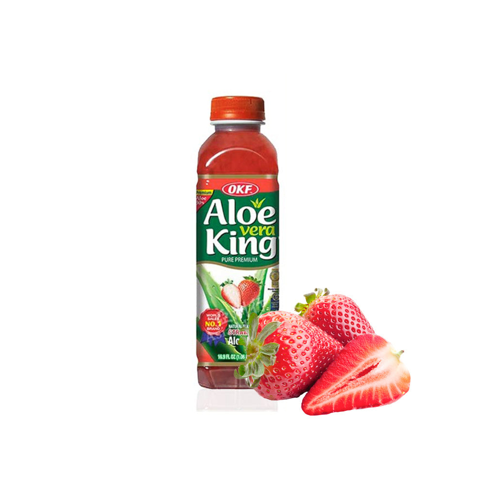 Bebida De Aloe Vera King Sabor A Fresa 500ml Okf Alimentacion Asiatica Kimjia 8437