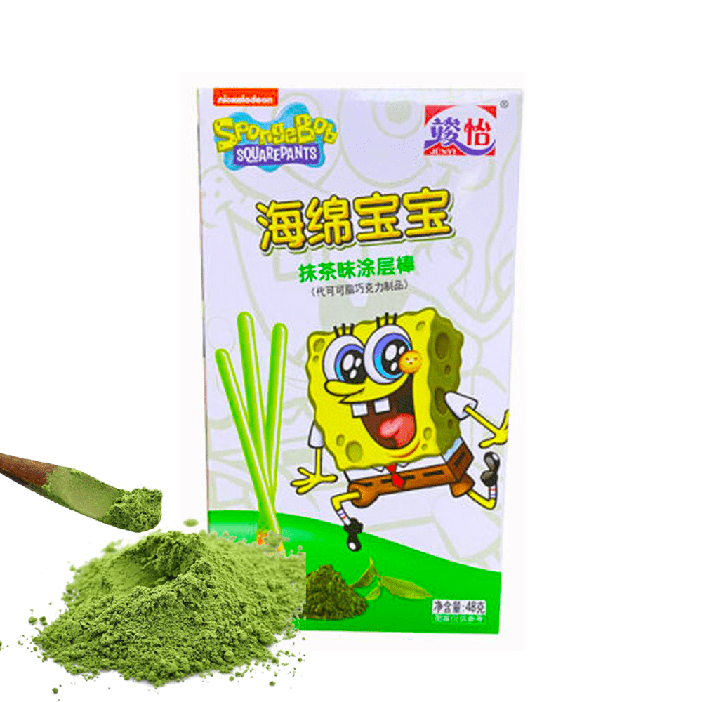 Pocky de Te Matcha Bob Esponja 48g – Alimentacion Asiatica KIMJIA